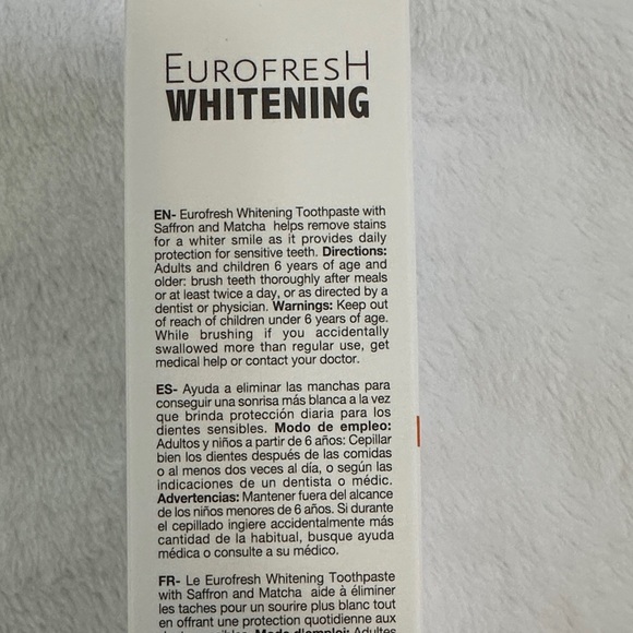 Farmasi Eurofresh Whitening Toothpaste - Saffron + Matcha - Picture 2 of 4